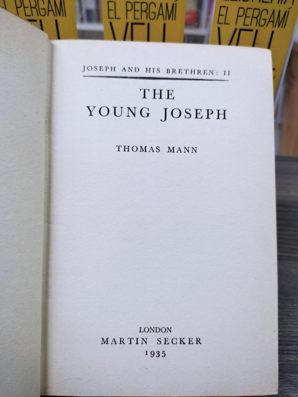 The Young Joseph - Thomas Mann - Martin Secker - 1935, 1ª ed. 39.50