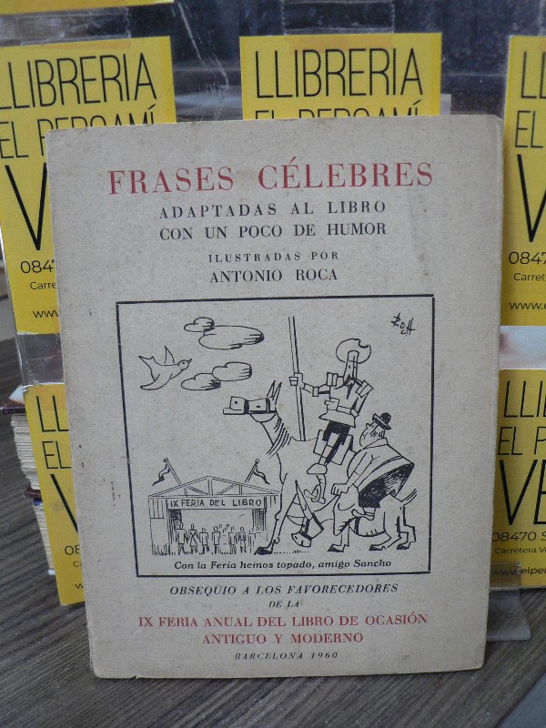 Frases célebres adaptadas al libro con humor - Antonio Roca - Gremio Libreros Barcelona - Barcelona 5.50